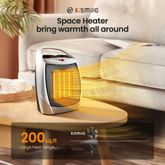 Kismile ceramic space heater close up
