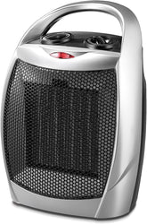 Kismile small electric space heater silver compact design