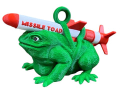 Kiss Me Under the Missile Toad gag gift ornament for holiday decor