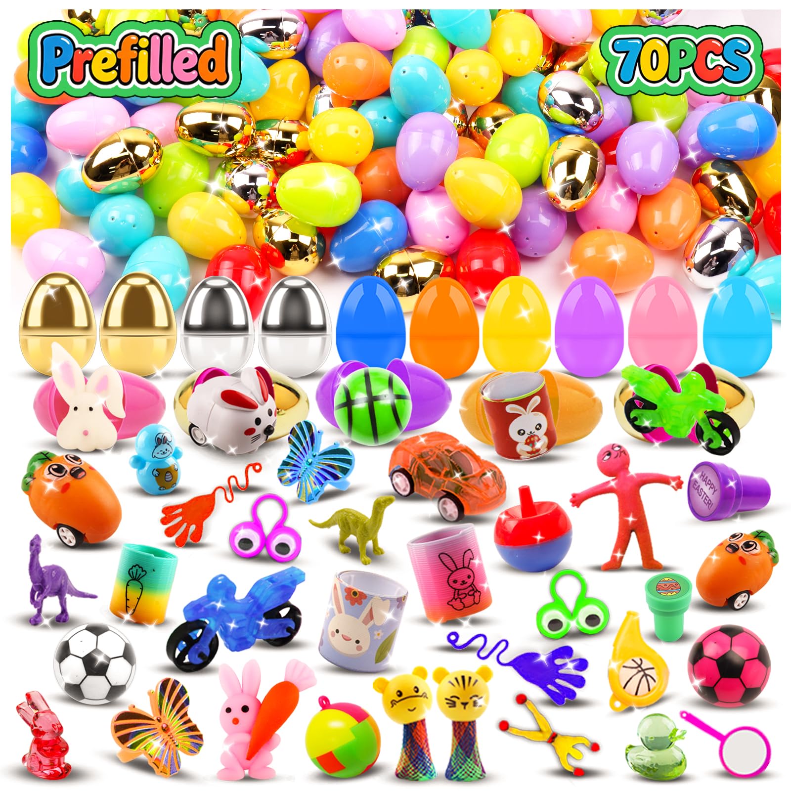 Kiss Monkey 70 PCS Prefilled Easter Eggs packaging