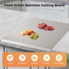 Chopping board with L-shaped edge design for stability