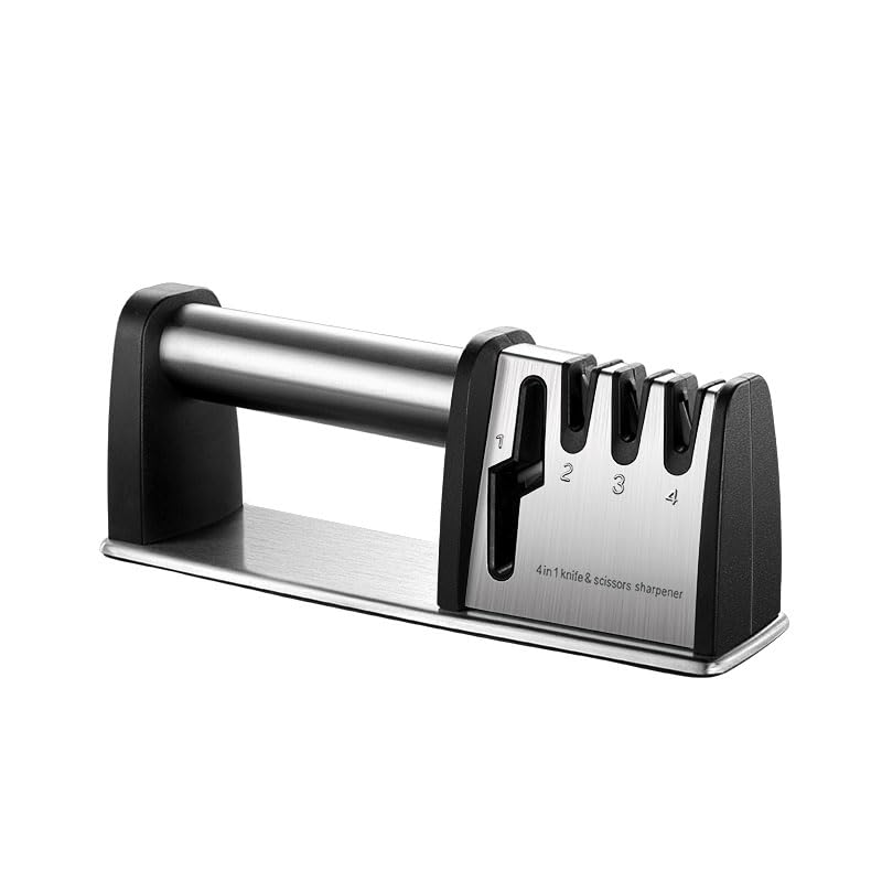 Kitchen knife sharpener 4-stage close up