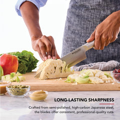 KitchenAid knife set with blade covers included
