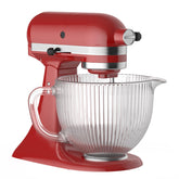 Glass bowl for KitchenAid mixer 5 quart with pour spout and markings