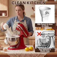 Splash guard compatible with KitchenAid 4.5-5 Qt tilt-head mixer