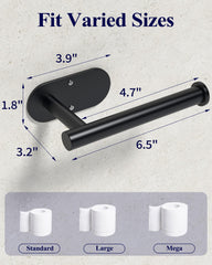 Kitsure black stainless steel toilet paper holder suitable for wall mount