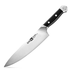 Klaus Meyer PRO 8 inch chef knife blade close up