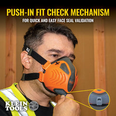 Klein Tools 60552 respirator size M/L on user