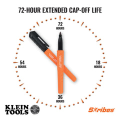 Anti-roll triangular barrel design on Klein Tools Skribes marker