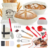 KNEDWRMY complete sourdough starter kit main set with banneton baskets