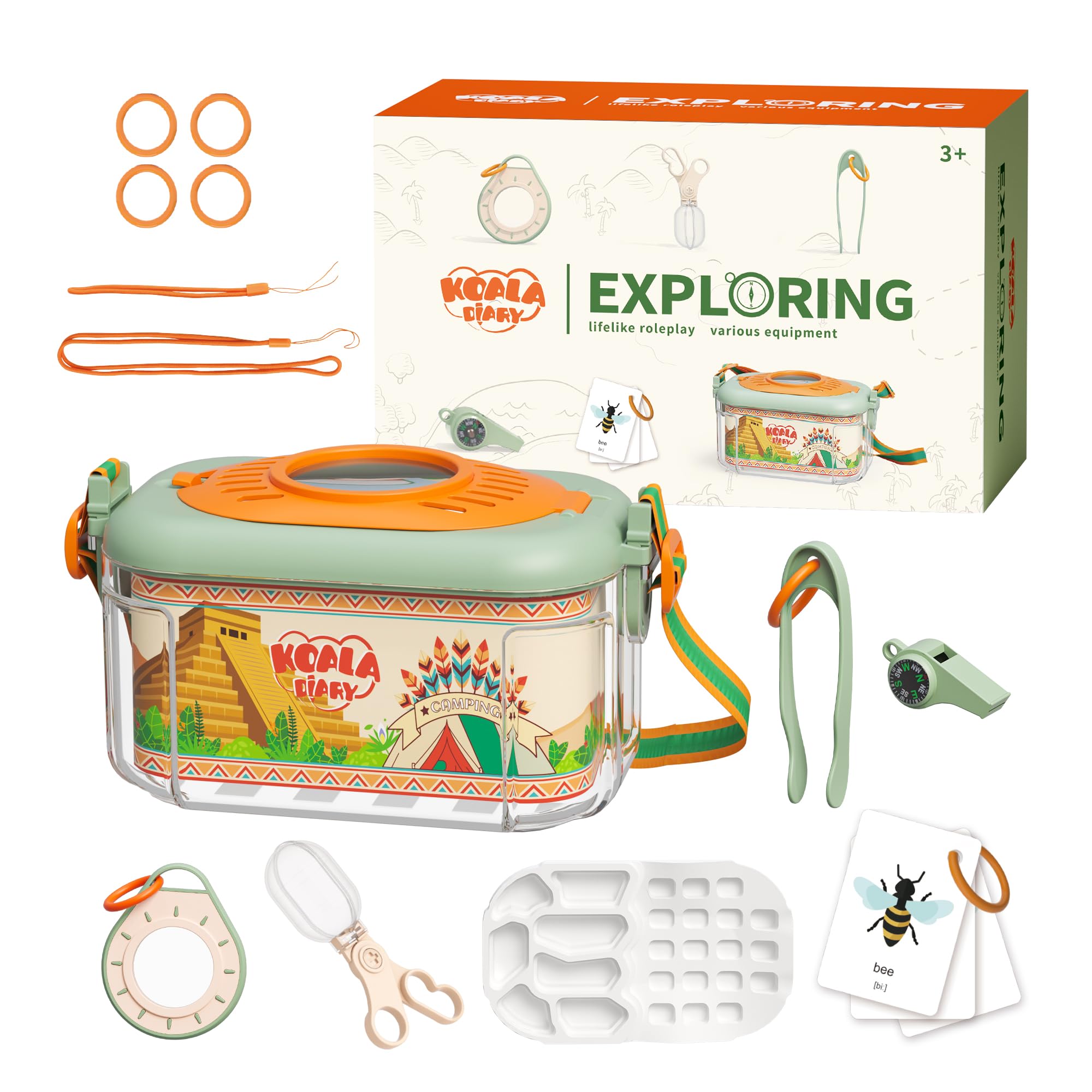 KOALA DIARY Bug Catcher Kit for Kids with insect collection box and tweezers