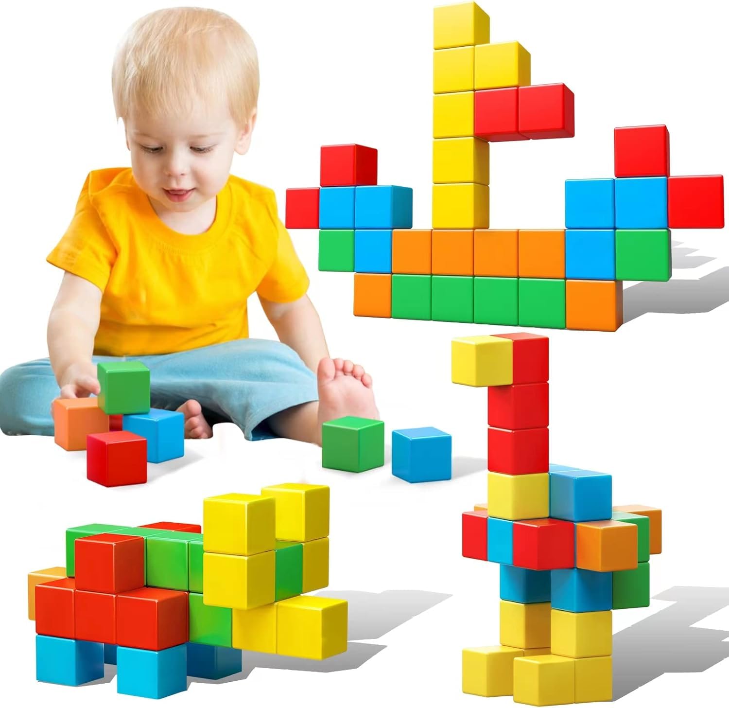 KOIEMAY magnetic blocks large building blocks for kids 3-8