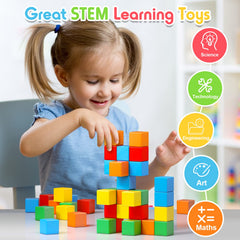 Montessori style KOIEMAY magnetic blocks preschool educational cubes