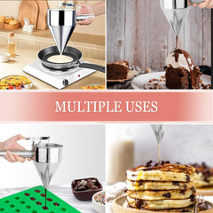 KOLIBROX cake decorating tool piston funnel for professional kitchens