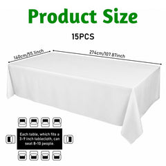Rectangle tables covered with KongTiva disposable paper tablecloths 55.1x108 inches