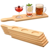 KongTiva six piece wooden drink flight boards set