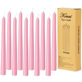 KONNI pink taper candles 0.87×10 inch set of 10
