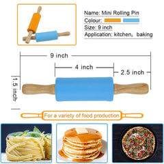 Orange Koogel mini silicone rolling pin for kids