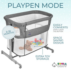 KoolerThings KoolaBaby 3-in-1 grey portable crib