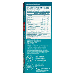Kori Krill Oil EPA DHA 250mg label