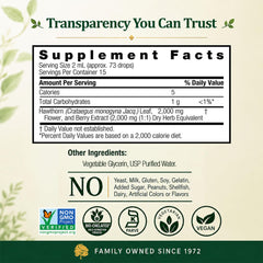 Crataegus monogyna hawthorn berry extract USA made Nature's Answer