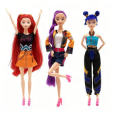 Kpop Demon Hunters Toys Action Dolls Set three poseable figures display pose