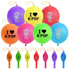 KPOP Punch Balloons 20 Pcs I Love K-POP design six colors