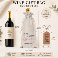 Kraft blessing cards included with retirement gift set