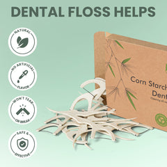 Kraft paper box packaging for natural floss picks