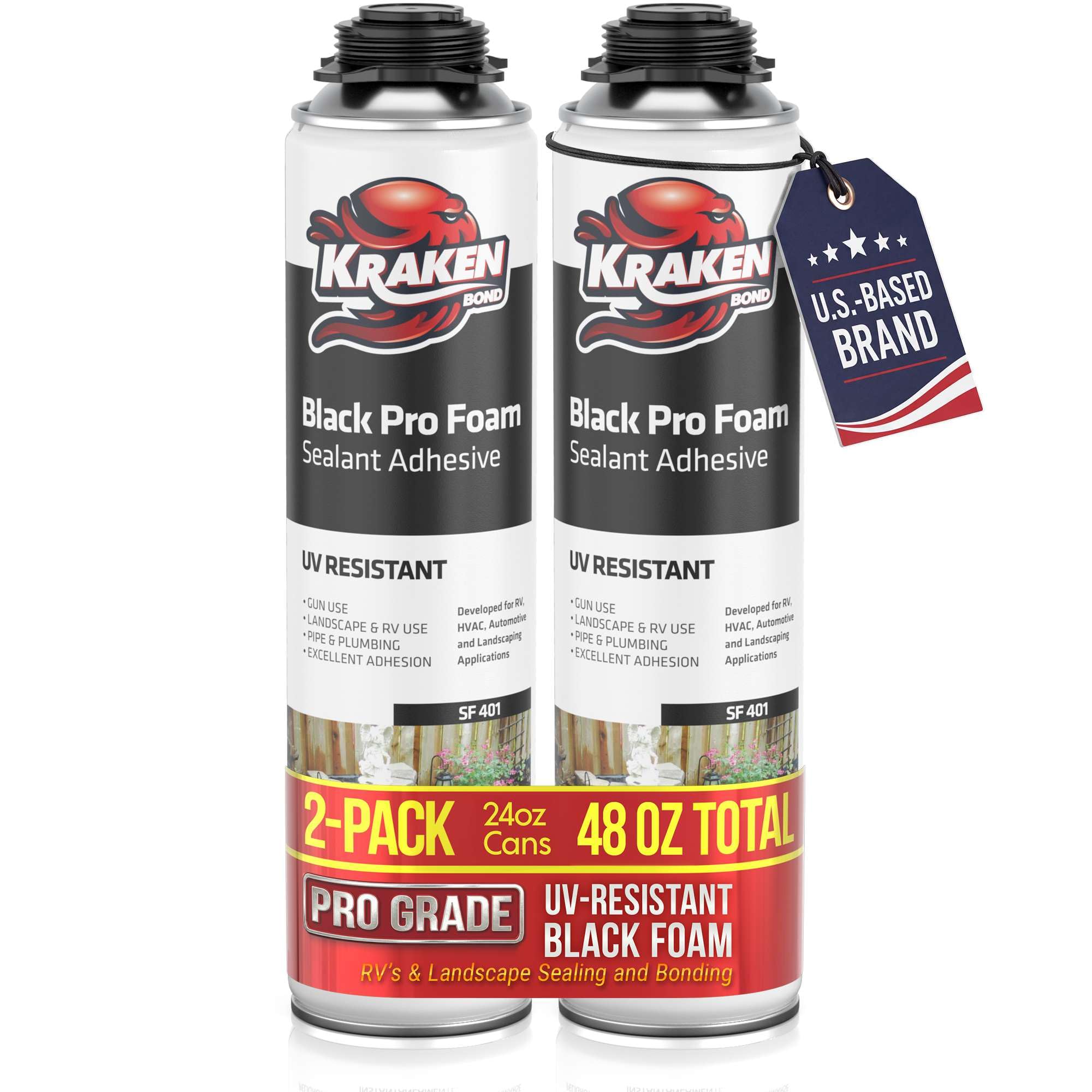 Kraken Bond Black Spray Waterfall Foam Sealant 2 Pack product image
