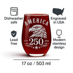Kropsis 17 oz commemorative wine glass suitable for red white rosé