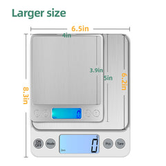 KUBEI scale with double trays for different objects