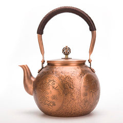 Handmade copper teapot by Kunwu