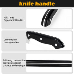 Kvlniqs 5 inch utility knife with black handle