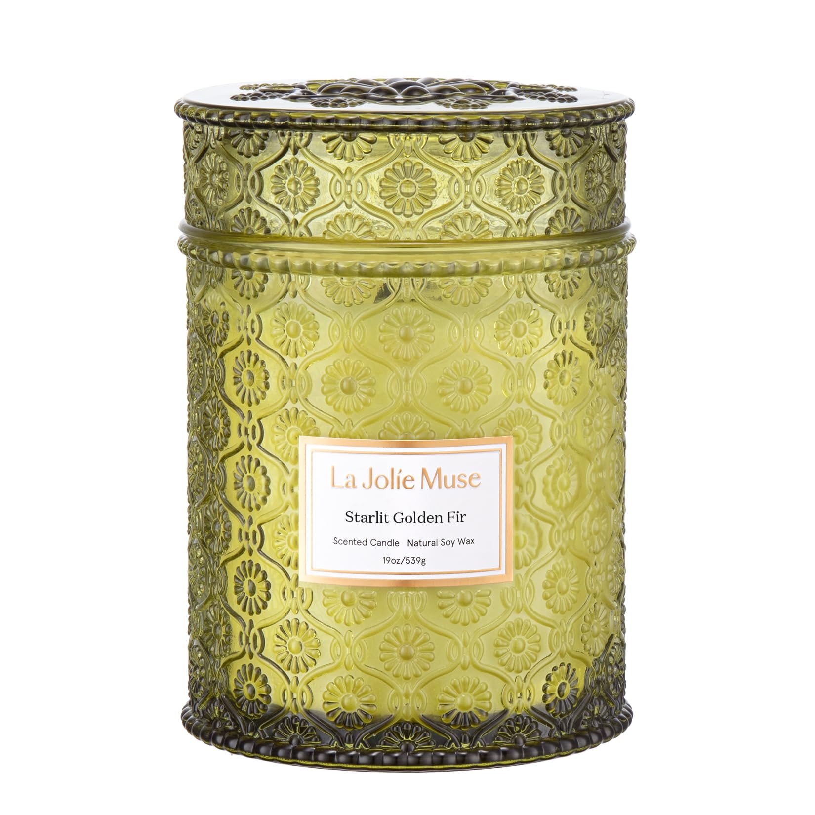 LA JOLIE MUSE Starlit Golden Fir Candle in 19 oz reusable jar