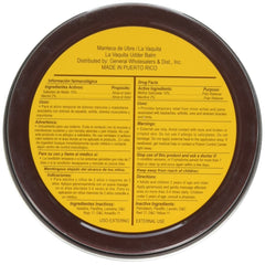 La Vaquita manteca de ubre tin container for topical analgesic