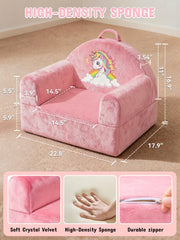 removable machine-washable cover on unicorn sofa