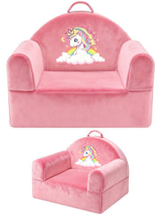 laapee unicorn design single sofa with soft pink crystal velvet