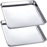 LabAider stainless steel tray 12.5 x 9.5 x 1 inches 2 pack