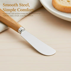 7 inch butter knife by LacusMare with wooden handle
