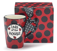 Lady Of the House Ladybug 13 oz coffee mug by burton+BURTON