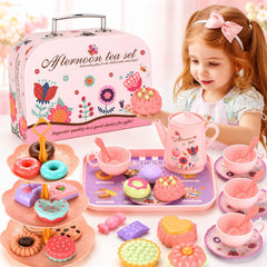 Lajeje kids plastic tea party set teapot and cups