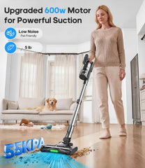 LAMEIZ cordless vacuum cleaner 55KPa suction on floors