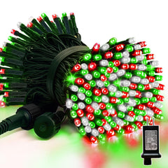 LAMPHOME 33ft Christmas decorative mini lights on green wire