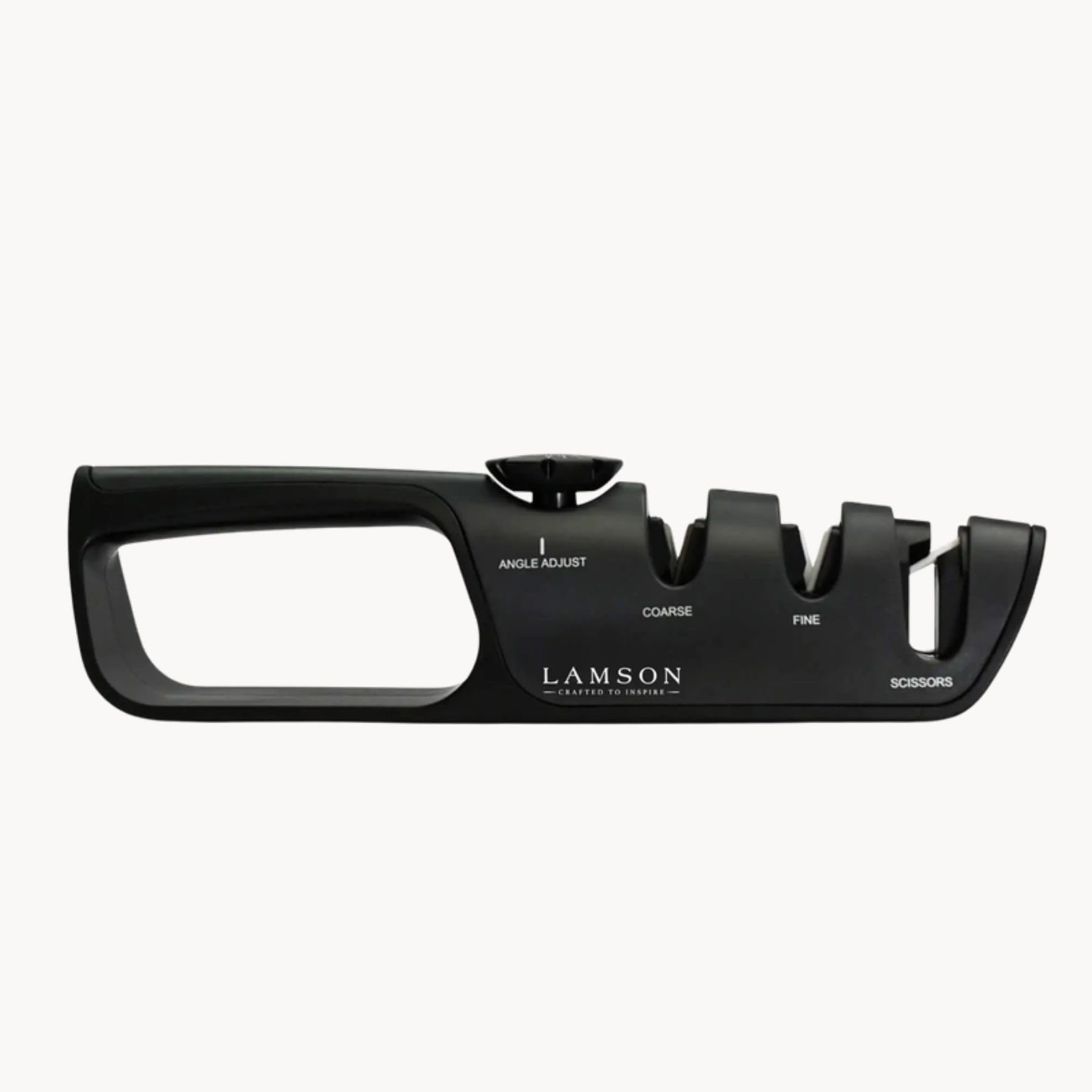 Lamson adjustable handheld knife sharpener with angle knob
