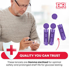Lancets 30G purple gamma sterilized for glucose testing