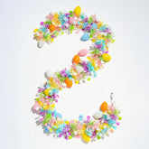 Larber 13 ft Easter egg garland with 20 LED lights multicolor eggs