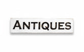 Large Antiques Sign Horizontal solid wood board handmade in NC