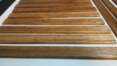 Premium wood frame with patina finish around the canvas