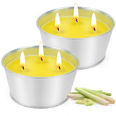 Large Citronella Candles Outdoor lemongrass 2 pack jar candle